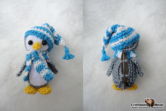 Пингвиненок брошка